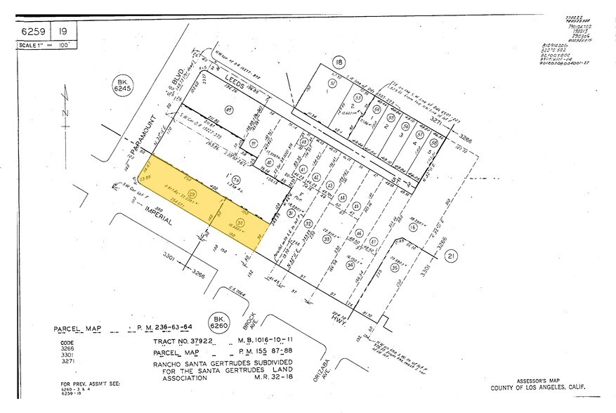 8009-8041 Imperial Hwy, Downey, CA à louer - Plan cadastral - Image 3 de 3