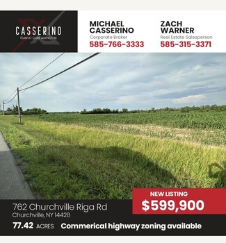 Plus de détails pour 762 Churchville Riga, Churchville, NY - Terrain à vendre