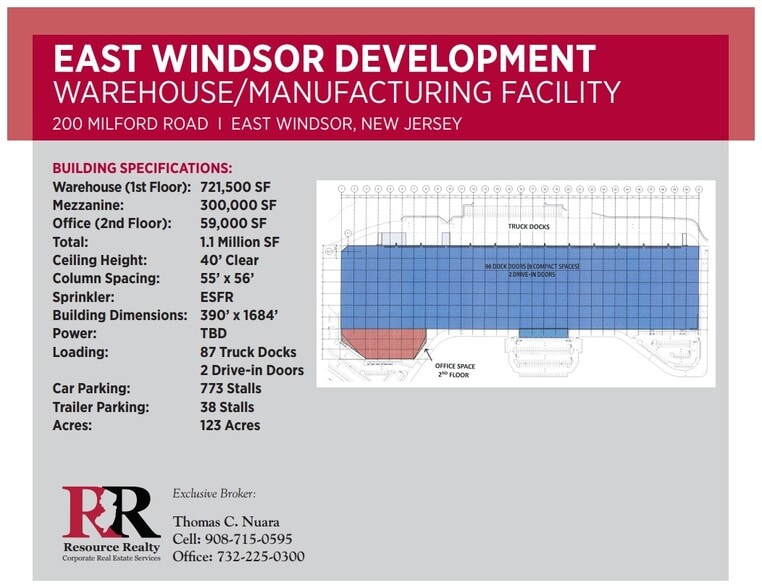 200 Milford Rd, East Windsor, NJ for lease - Site Plan - Image 2 of 3