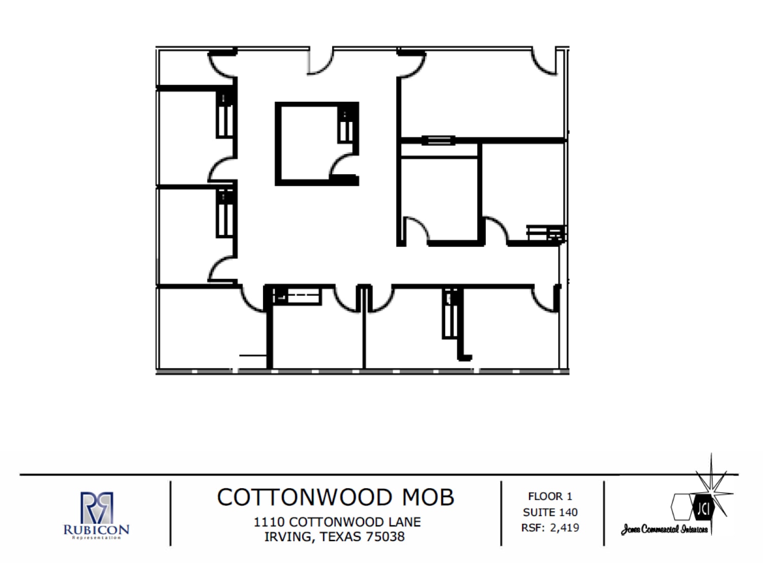 1110 Cottonwood Ln, Irving, TX à louer Plan d’étage- Image 1 de 1