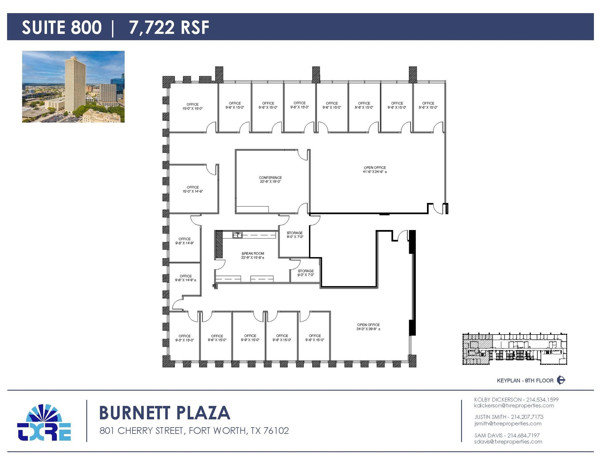 801 Cherry St, Fort Worth, TX for lease Floor Plan- Image 1 of 2