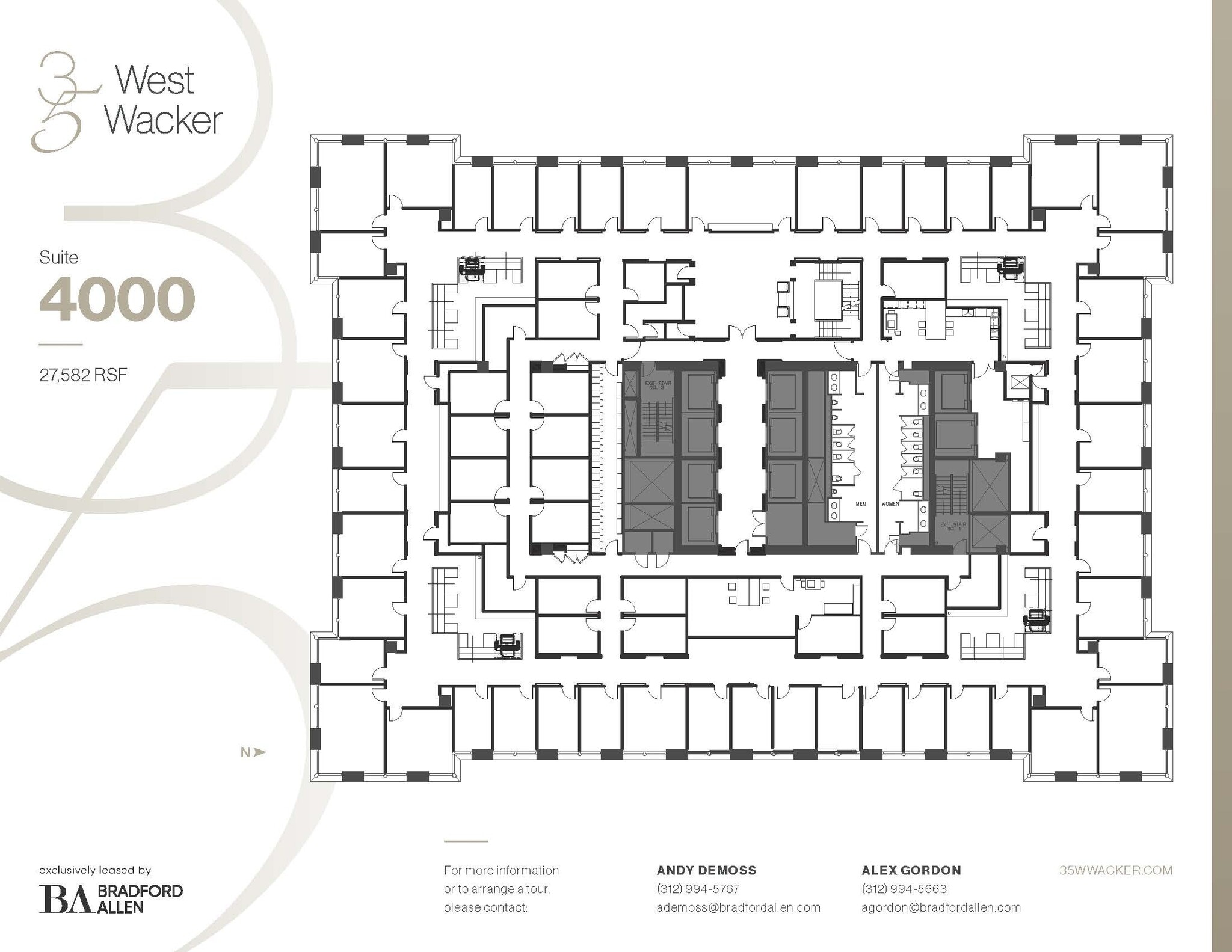 35 W Wacker Dr, Chicago, IL à louer Plan d’étage- Image 1 de 2