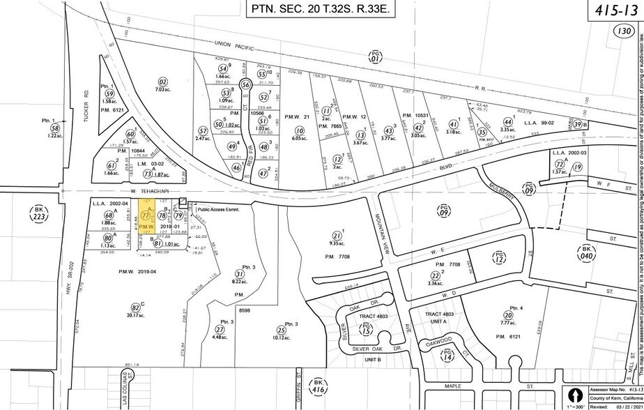 1002 W Tehachapi Blvd, Tehachapi, CA à louer - Plan cadastral - Image 1 de 1