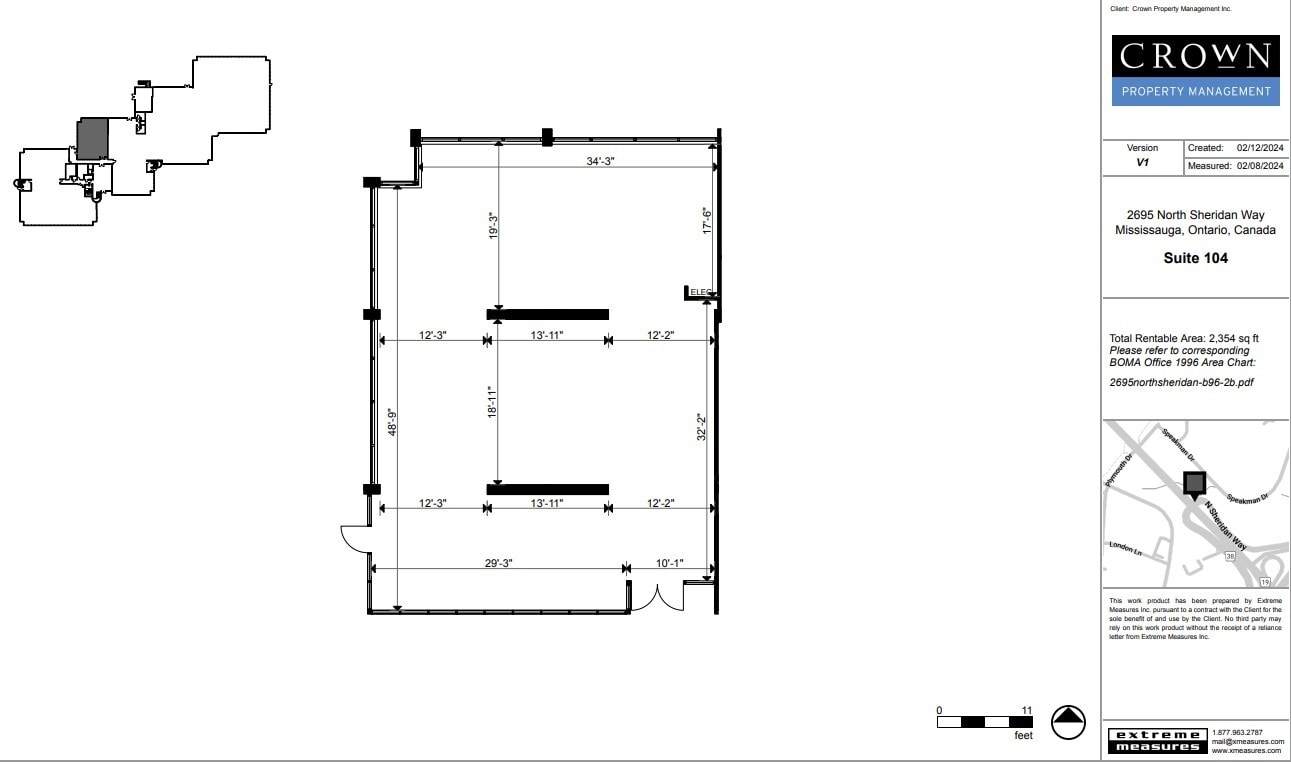 2695 N Sheridan Way, Mississauga, ON for lease Floor Plan- Image 1 of 3