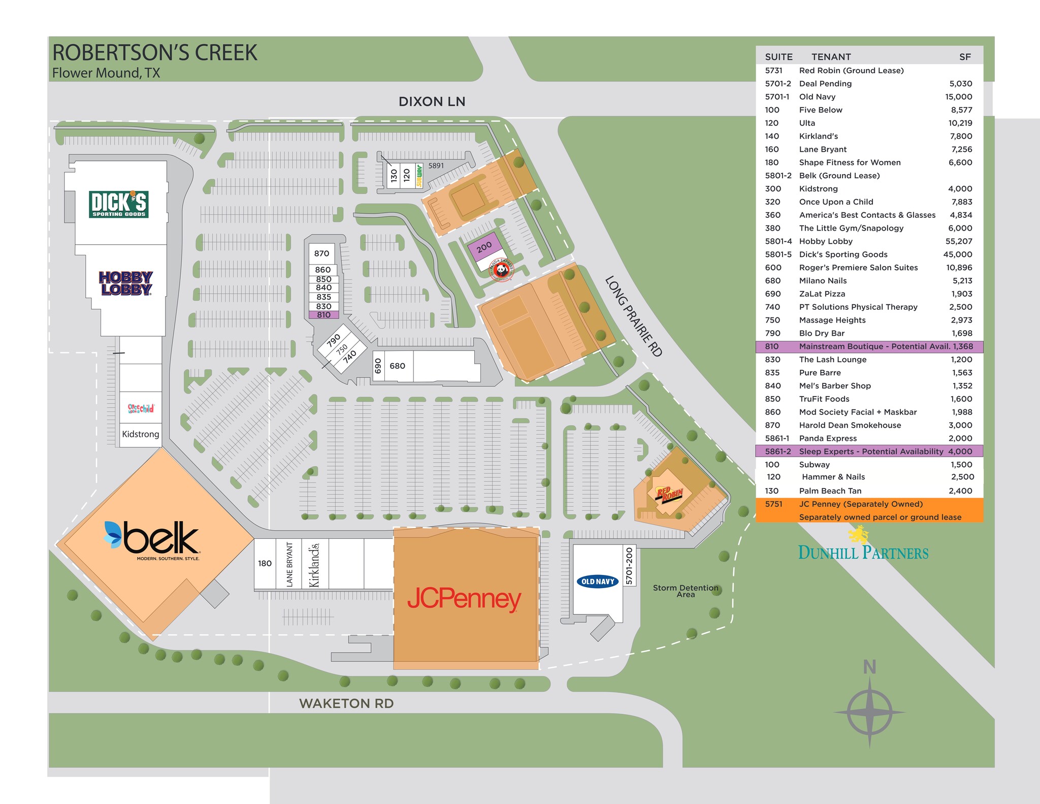 6163 Long Prairie Rd, Flower Mound, TX à louer Plan de site- Image 1 de 1