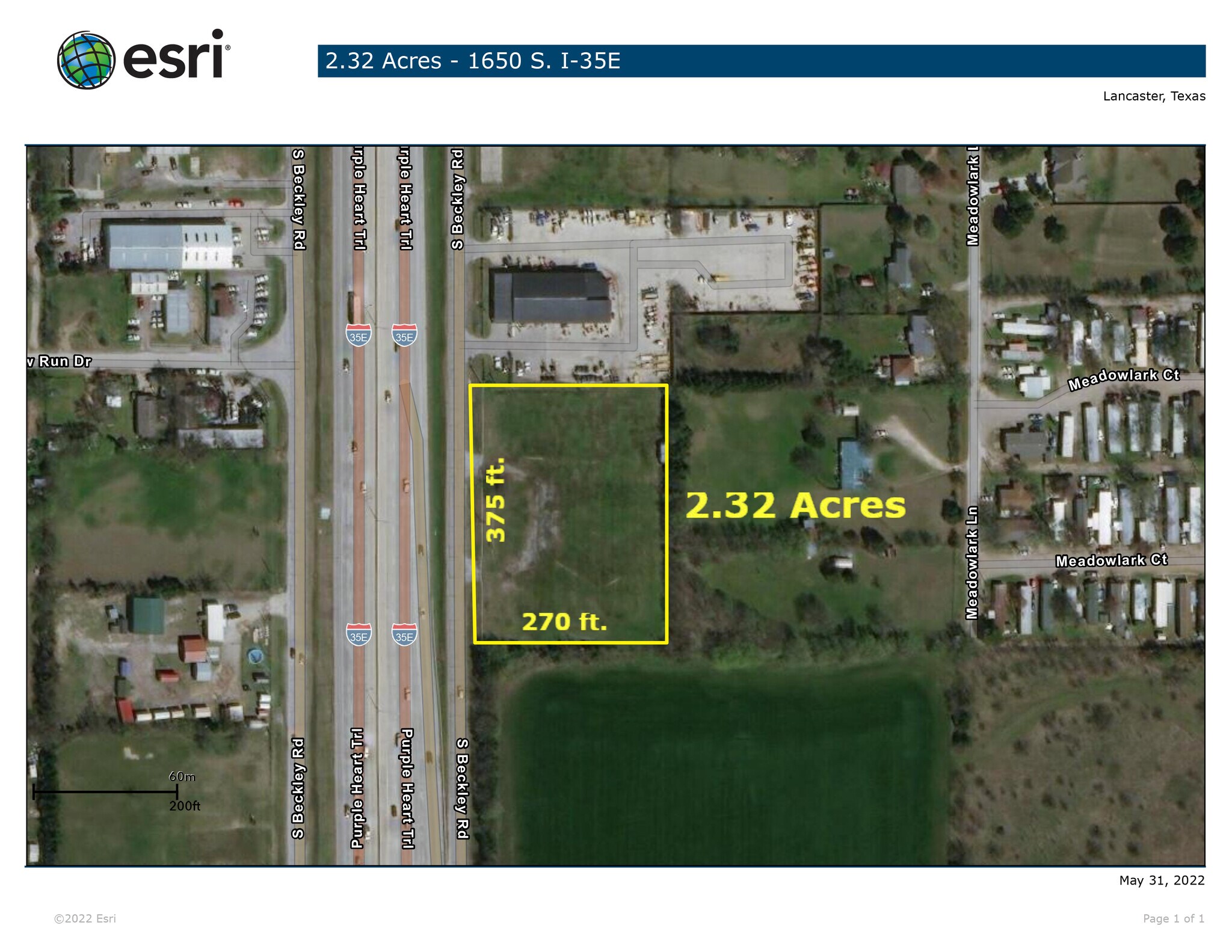 I-35E, Lancaster, TX à vendre Aérien- Image 1 de 4