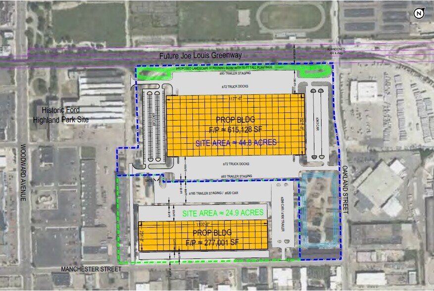 91 Manchester Pky, Highland Park, MI à vendre - Aérien - Image 2 de 2