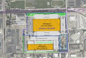 91 Manchester Pky, Highland Park, MI - Aérien Vue de la carte