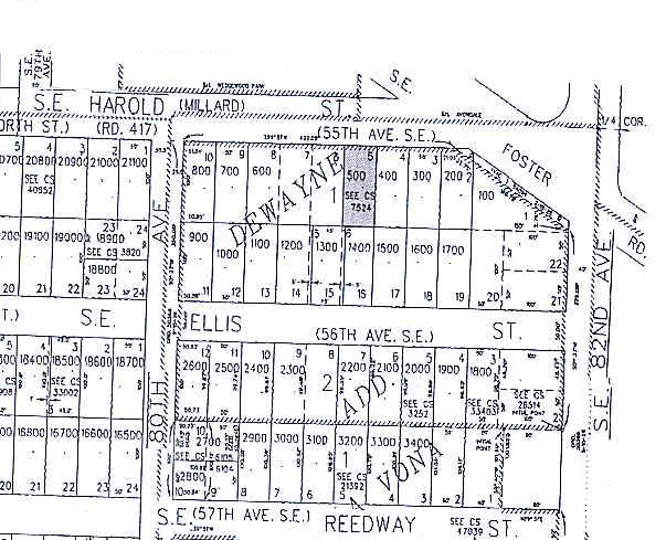 8044 SE Harold St, Portland, OR à louer - Plan cadastral - Image 2 de 6