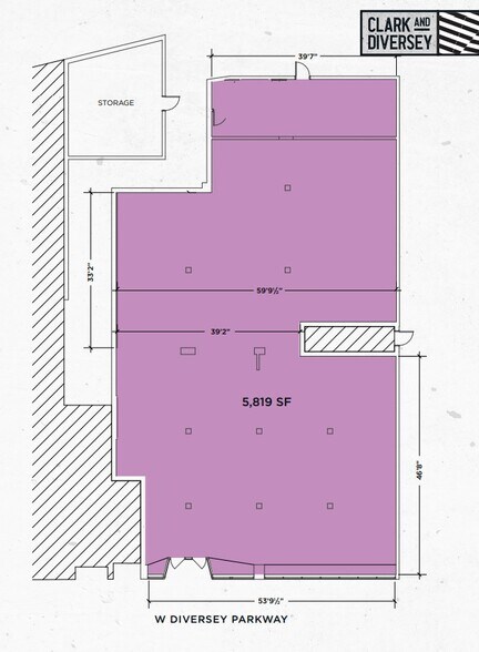 643 W Diversey Pky, Chicago, IL à louer - Plan d’étage - Image 2 de 2
