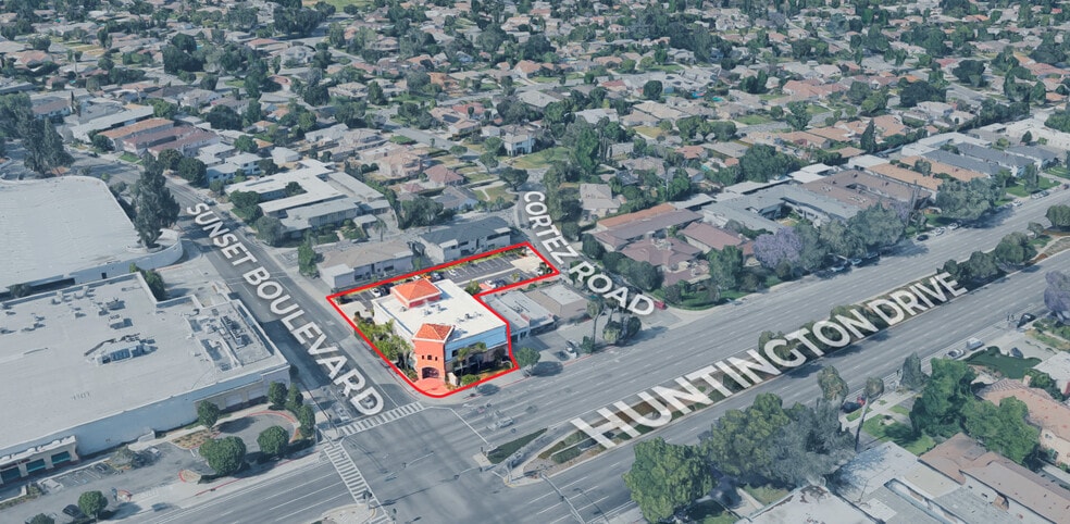 1045 W Huntington Dr, Arcadia, CA for lease - Aerial - Image 2 of 7