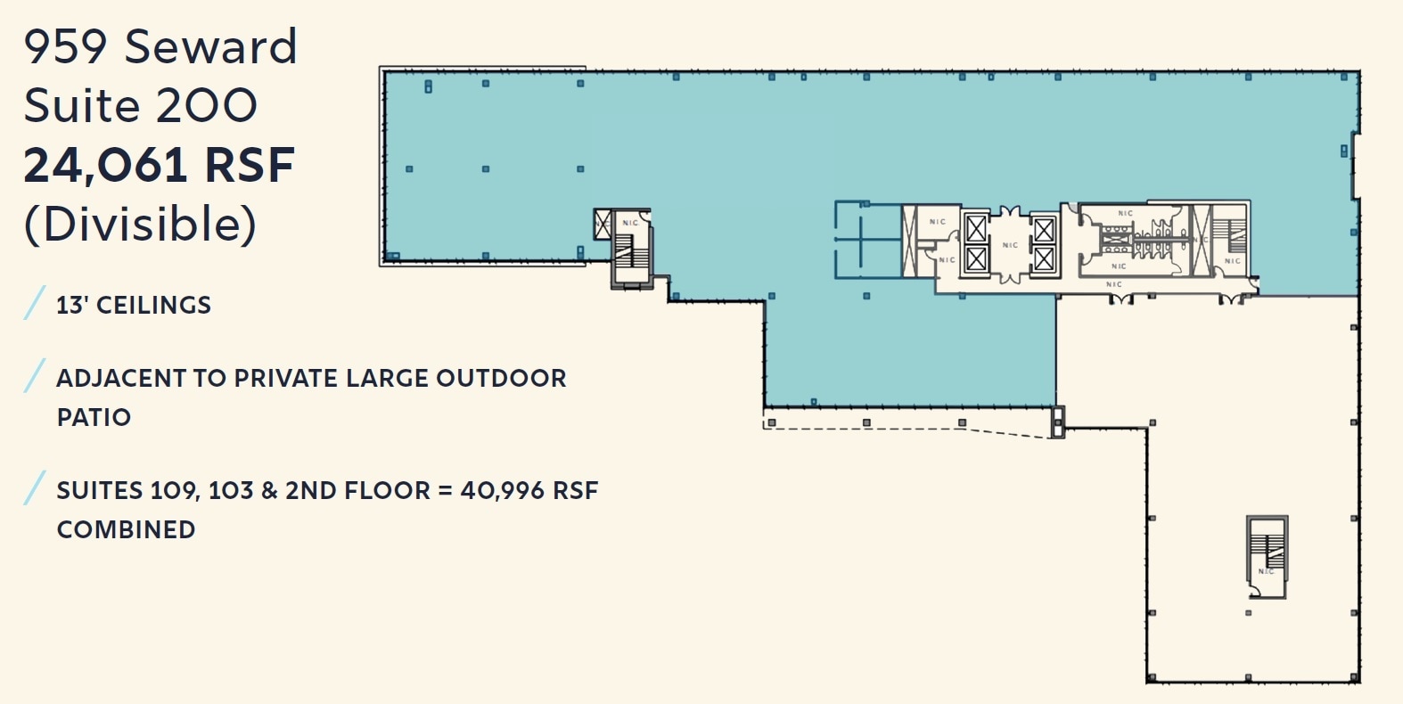 959 Seward St, Los Angeles, CA à louer Plan d’étage- Image 1 de 10