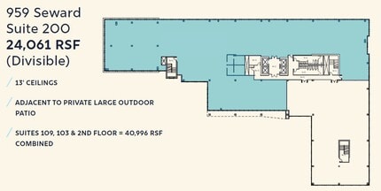 959 Seward St, Los Angeles, CA à louer Plan d’étage- Image 1 de 10