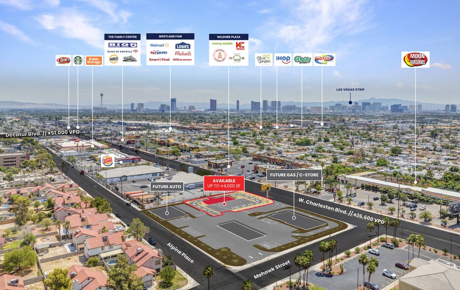 5300-5350 W Charleston Blvd, Las Vegas, NV for lease - Aerial - Image 3 of 5