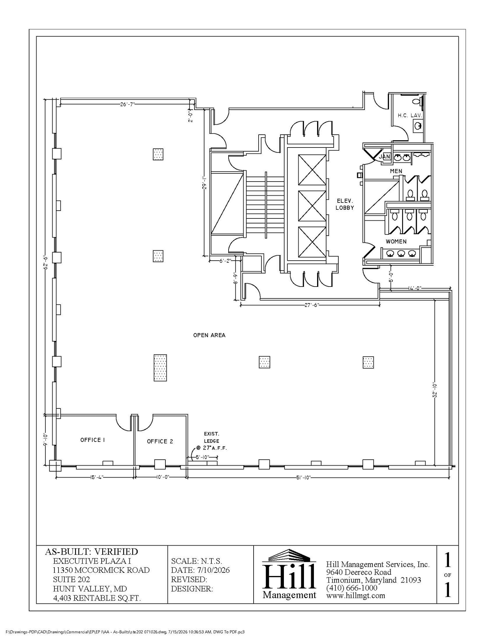 11350 McCormick Rd, Hunt Valley, MD for lease Floor Plan- Image 1 of 1