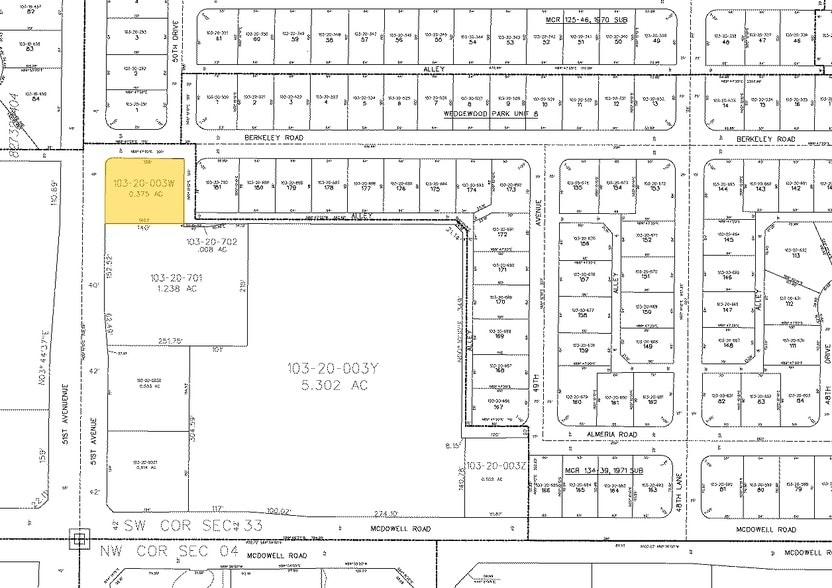 1645 N 51st Ave, Phoenix, AZ for sale - Plat Map - Image 2 of 8
