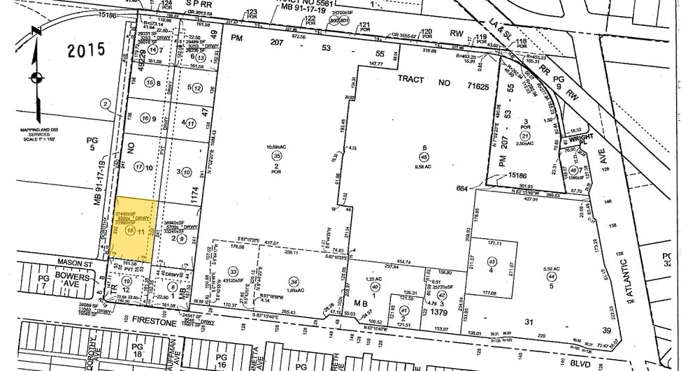 4553-4557 Firestone Blvd, South Gate, CA for lease - Plat Map - Image 2 of 28