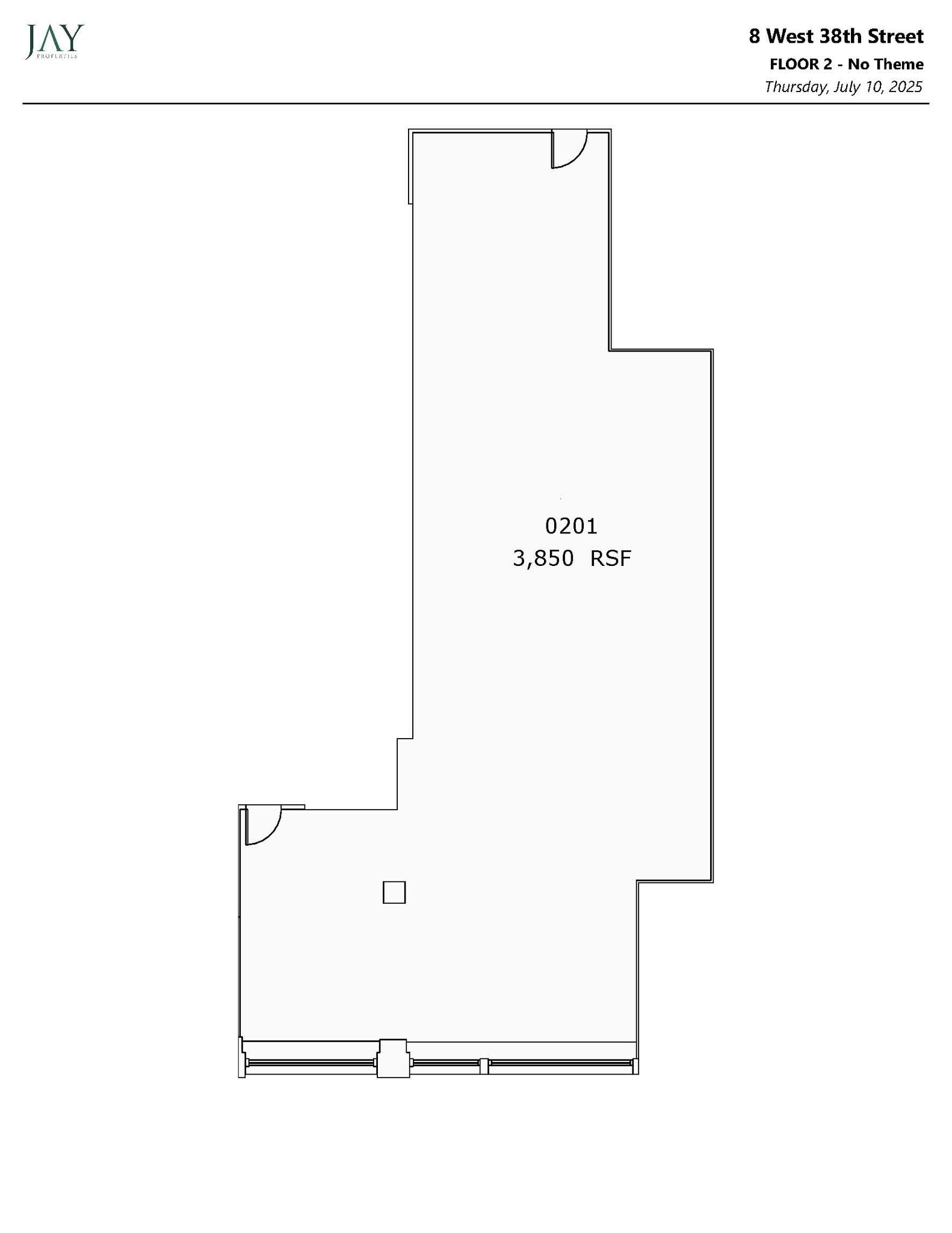 8 W 38th St, New York, NY à louer Plan d’étage- Image 1 de 6
