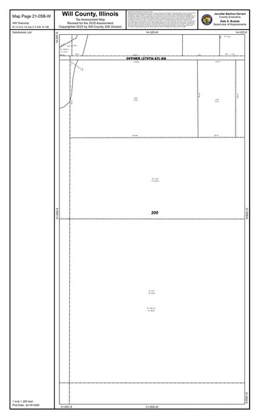 Vacant S Egyptian Trail, Monee, IL à vendre - Plan de site - Image 2 de 2