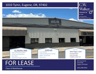 More details for 1010 Tyinn St, Eugene, OR - Industrial for Lease
