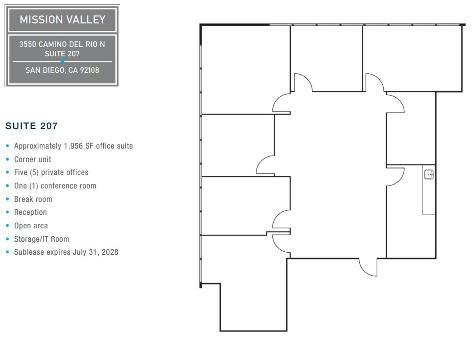 3550 Camino Del Rio N, San Diego, CA for lease Floor Plan- Image 1 of 1