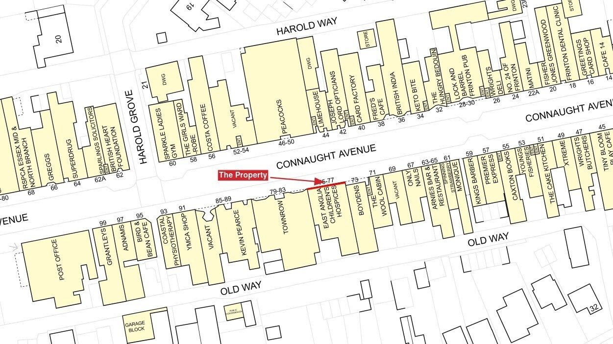 75-77 Connaught Av, Frinton On Sea à vendre Plan cadastral- Image 1 de 7