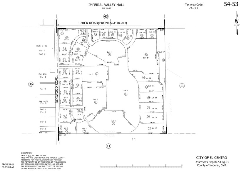 S Dogwood Rd, El Centro, CA à vendre - Plan cadastral - Image 1 de 1