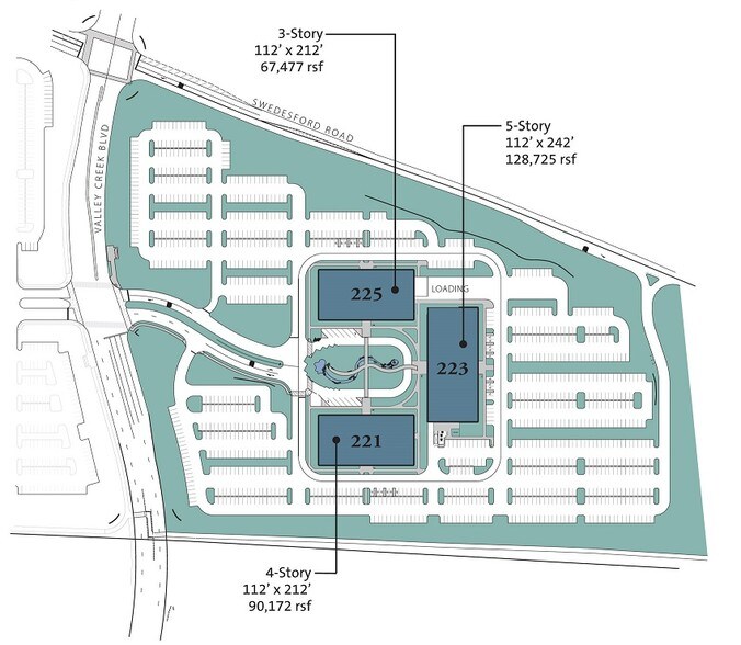 Valley Creek Blvd, Exton, PA à louer - Plan de site - Image 2 de 2