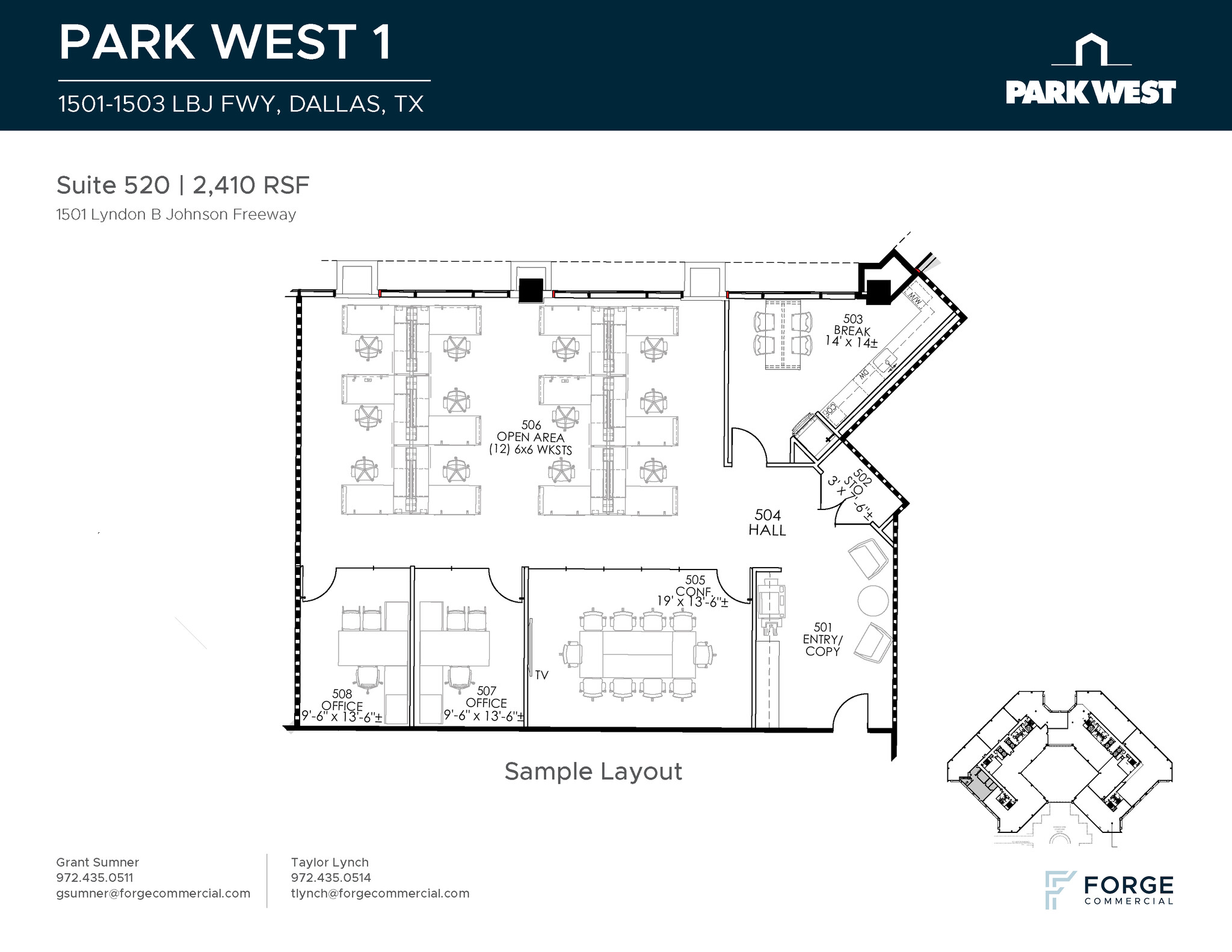 1501-1507 Lyndon B Johnson Fwy, Dallas, TX for lease Floor Plan- Image 1 of 3