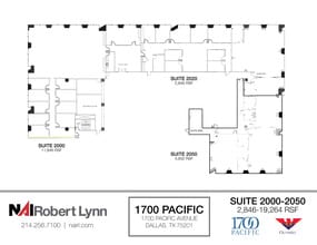 1700 Pacific Ave, Dallas, TX à louer Plan d’étage- Image 2 de 2