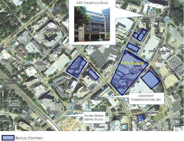 8807 Colesville Rd, Silver Spring, MD for lease - Aerial - Image 2 of 6