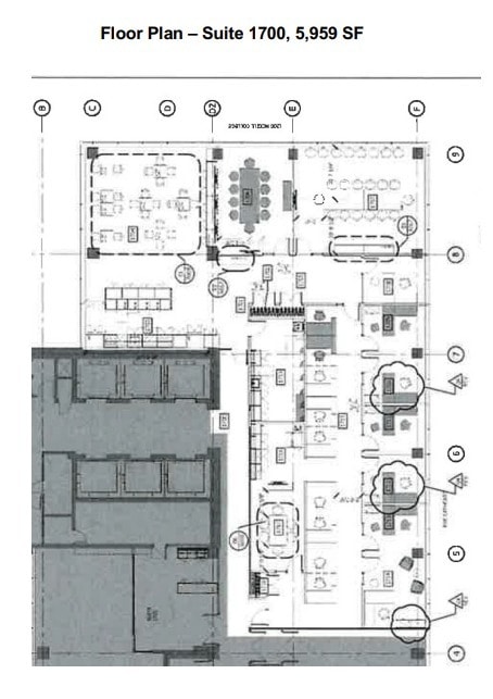 1200 Av Mcgill College, Montréal, QC à louer Plan d’étage- Image 1 de 2