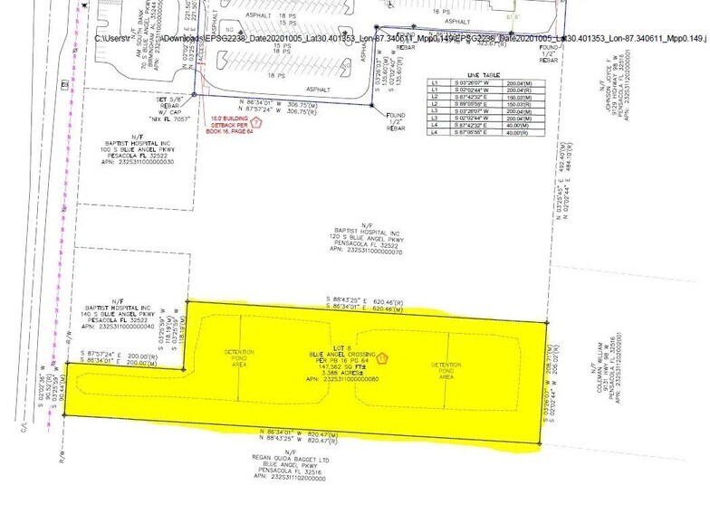 98 S Blue Angel Pky, Pensacola, FL for sale - Plat Map - Image 2 of 3