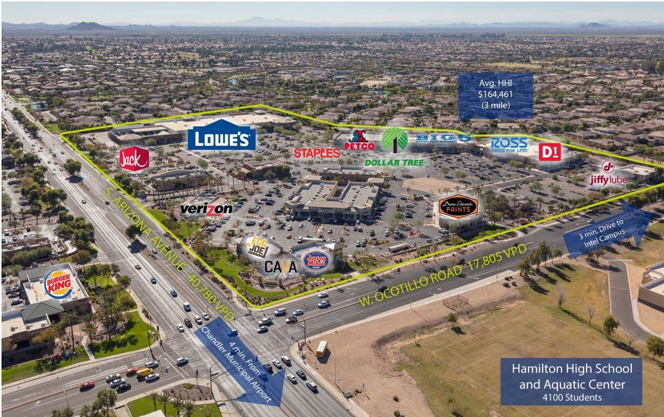 S Arizona Ave, Chandler, AZ for lease Aerial- Image 1 of 12