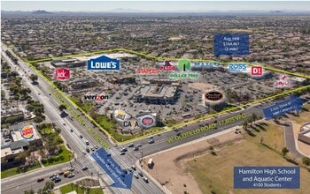 S Arizona Ave, Chandler, AZ - AERIAL  map view