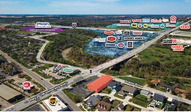 805 W University Ave, Georgetown, TX - AÉRIEN Vue de la carte