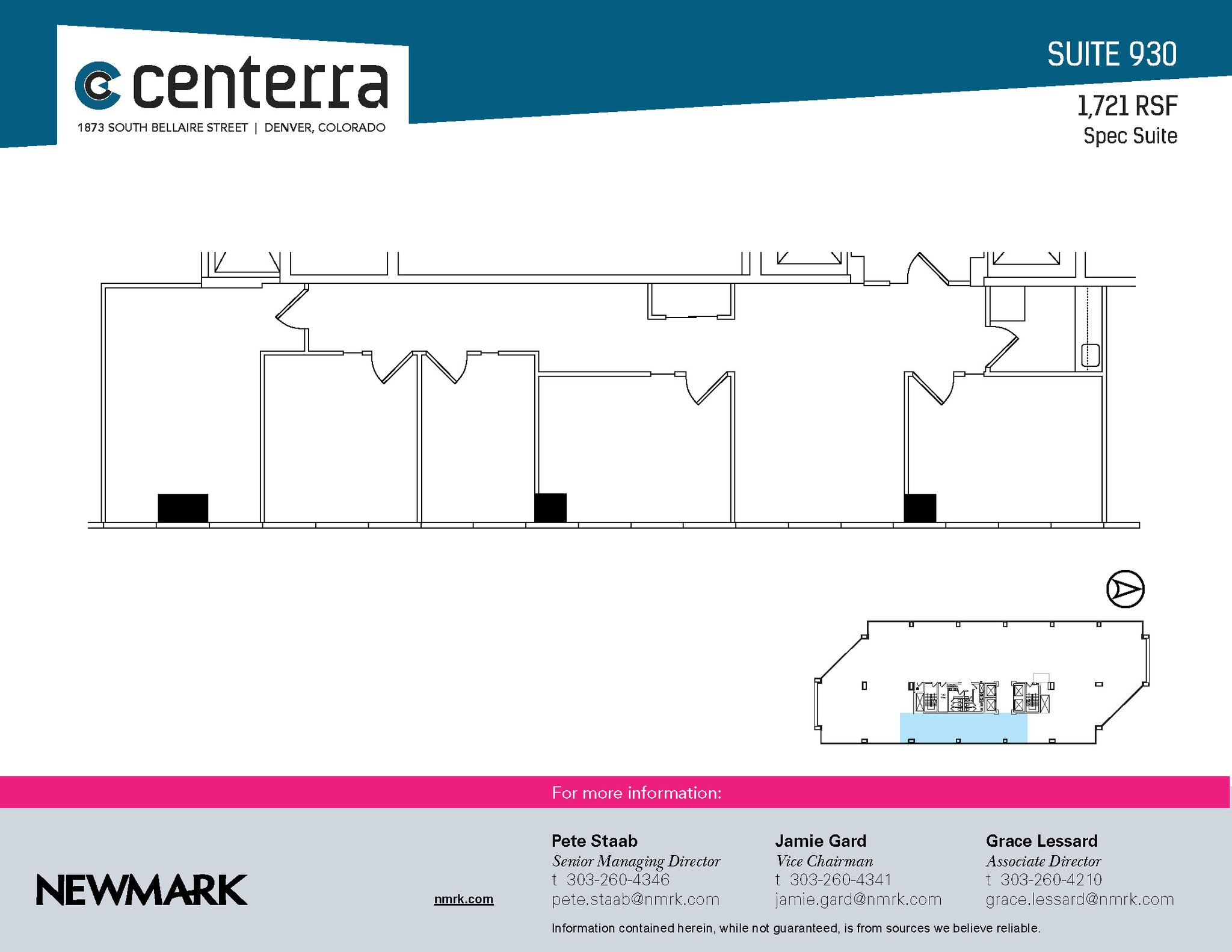 1873 S Bellaire St, Denver, CO for lease Floor Plan- Image 1 of 1