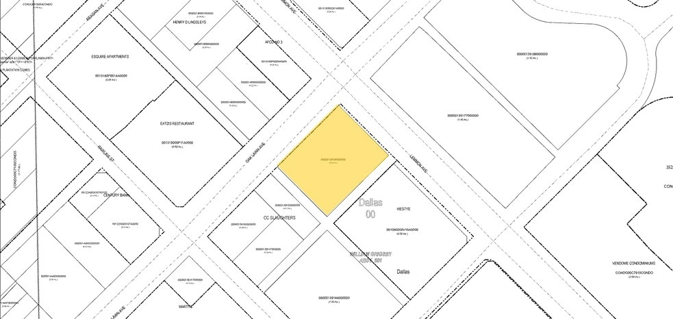 3418 Oak Lawn Ave, Dallas, TX for lease - Plat Map - Image 3 of 3