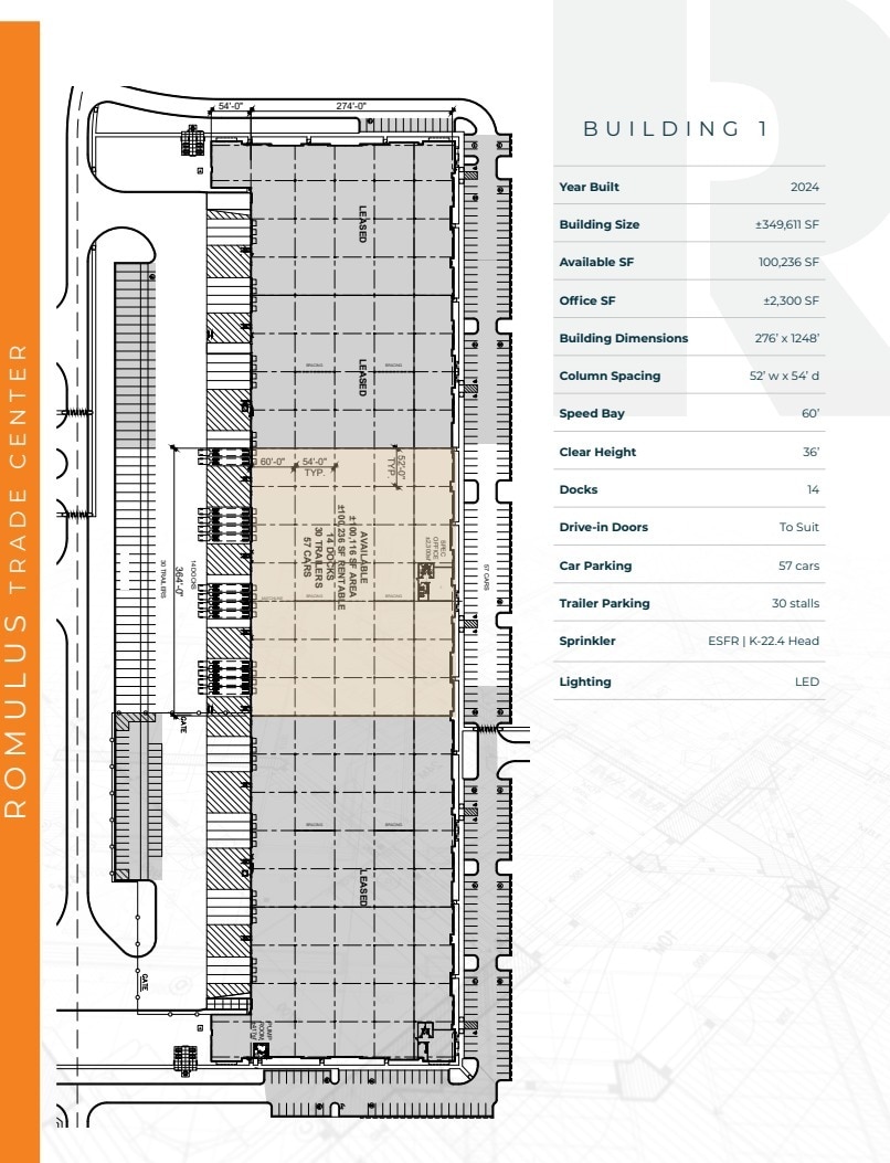 1 Vining Rd, Romulus, MI for lease Floor Plan- Image 1 of 1