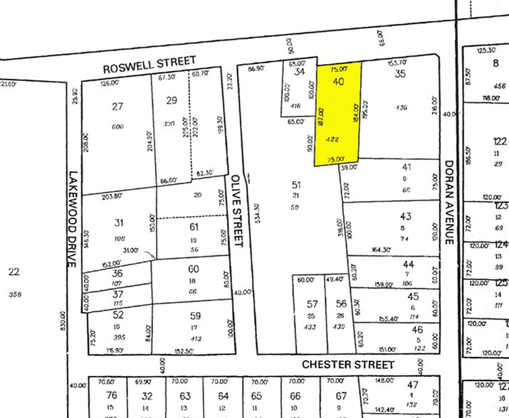 422 Roswell St, Marietta, GA à vendre - Plan cadastral - Image 3 de 7