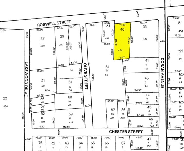422 Roswell St, Marietta, GA for sale - Plat Map - Image 3 of 7