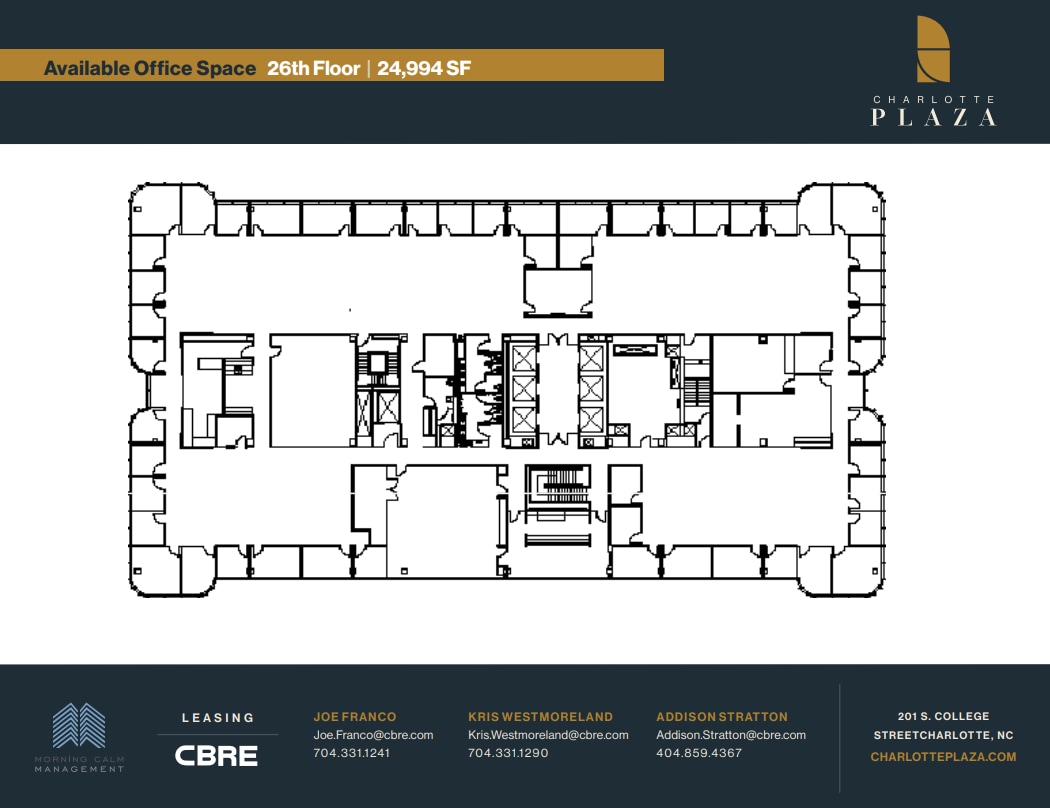 201 S College St, Charlotte, NC à louer Plan d’étage- Image 1 de 1