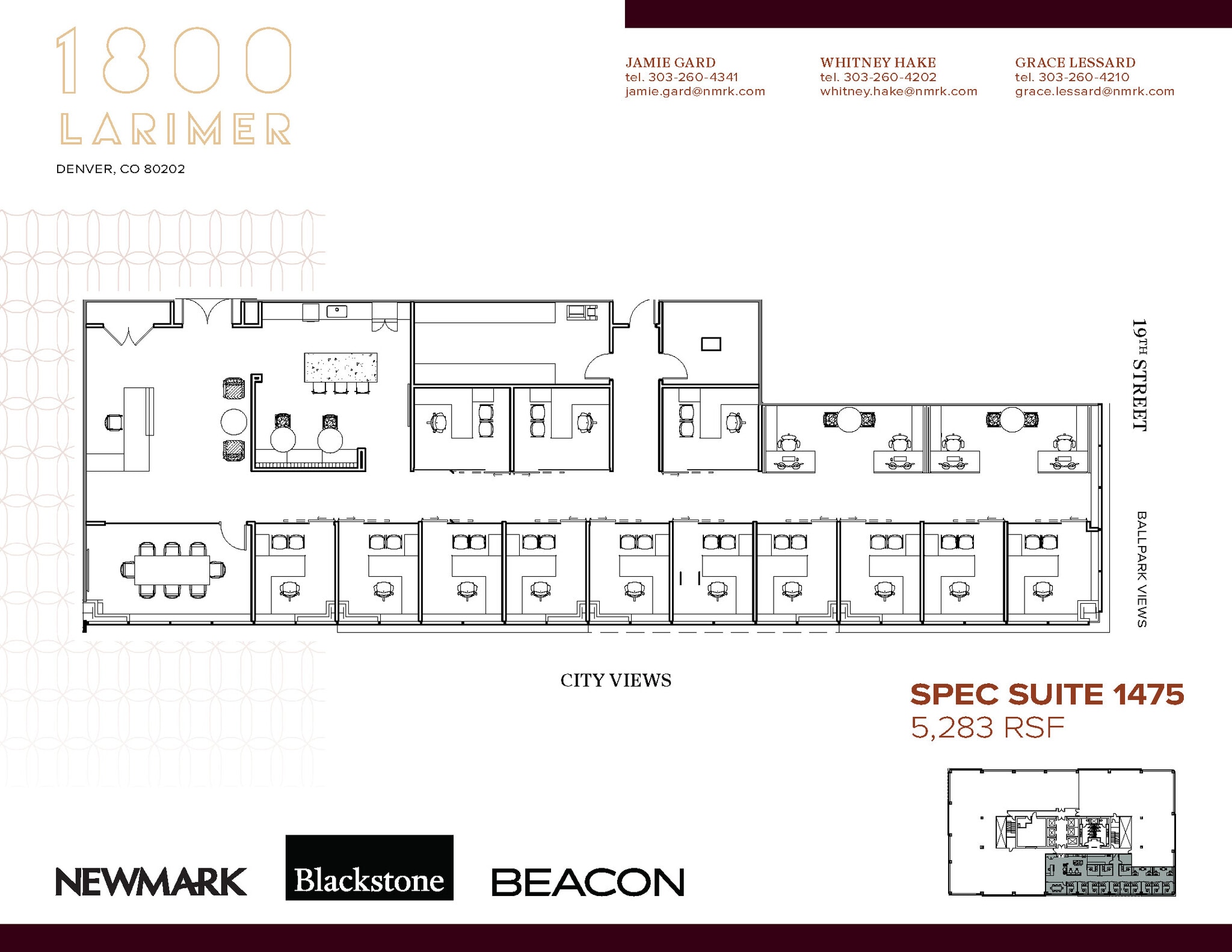 1800 Larimer St, Denver, CO à louer Plan d’étage- Image 1 de 1