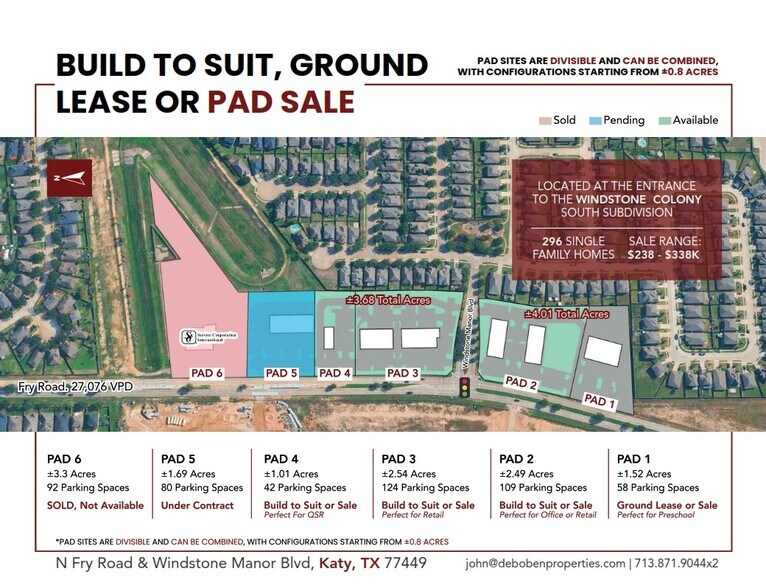 N Fry Rd & Windstone Manor Blvd, Katy, TX à vendre - Photo du bâtiment - Image 2 de 6