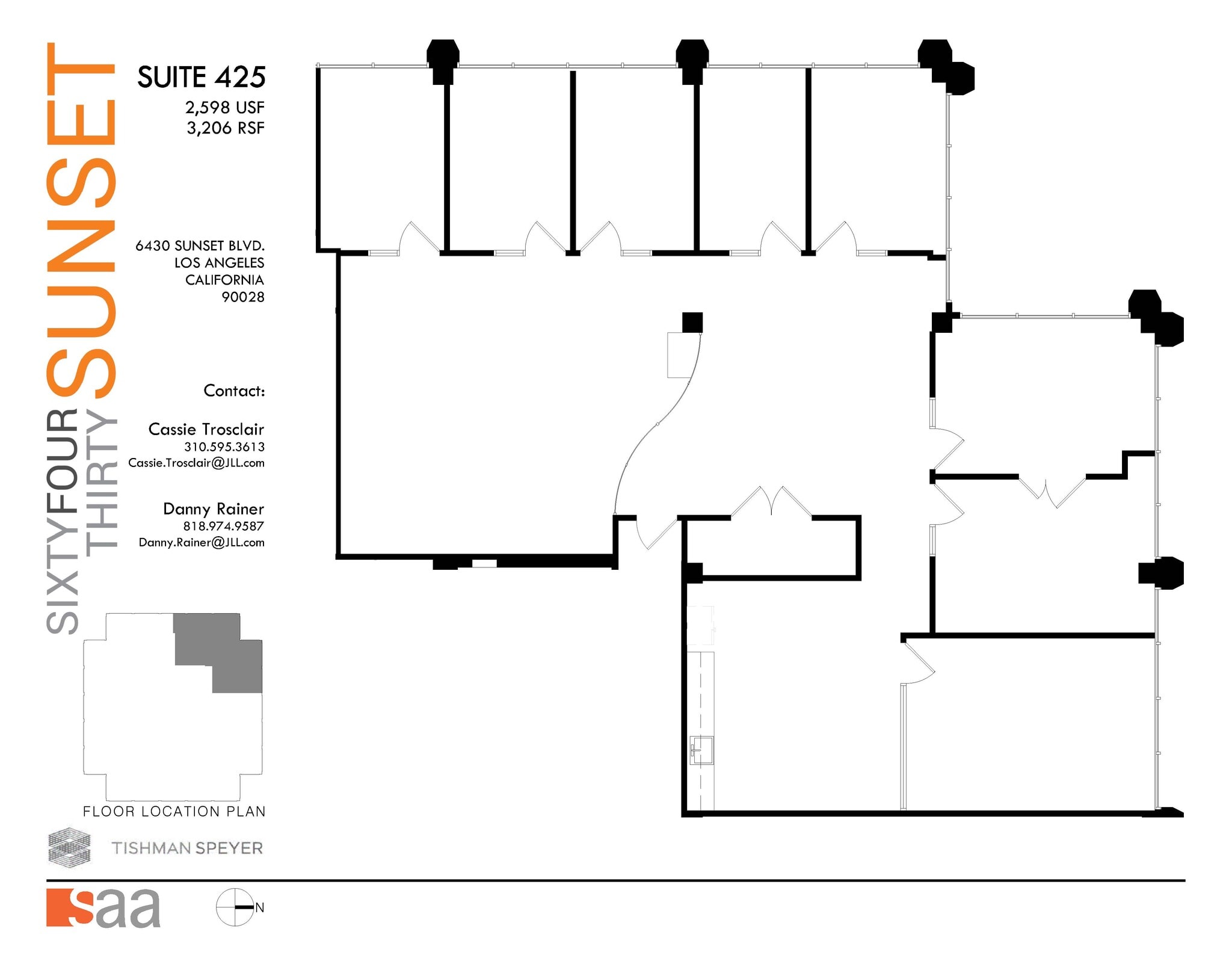 6430 W Sunset Blvd, Los Angeles, CA for lease Floor Plan- Image 1 of 1