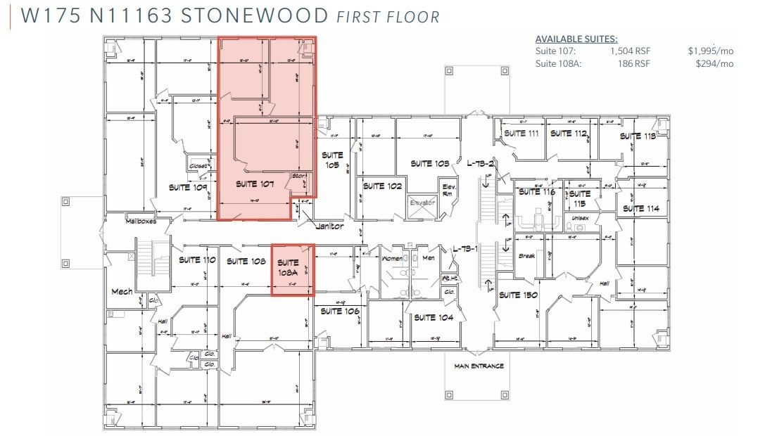 W175N11081 Stonewood Dr, Germantown, WI for lease Floor Plan- Image 1 of 1