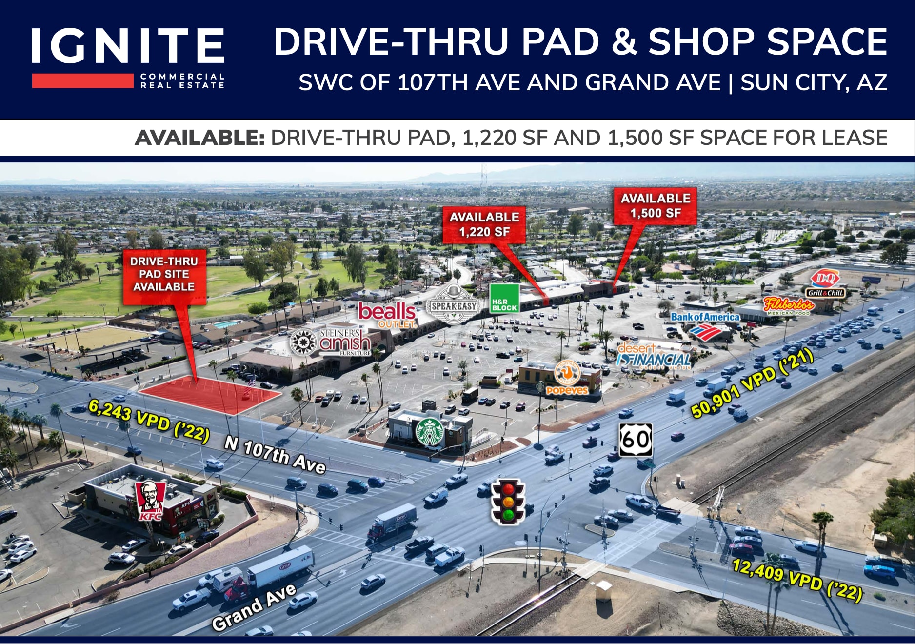 10751-10785 Grand Ave, Sun City, AZ à louer Aérien- Image 1 de 1