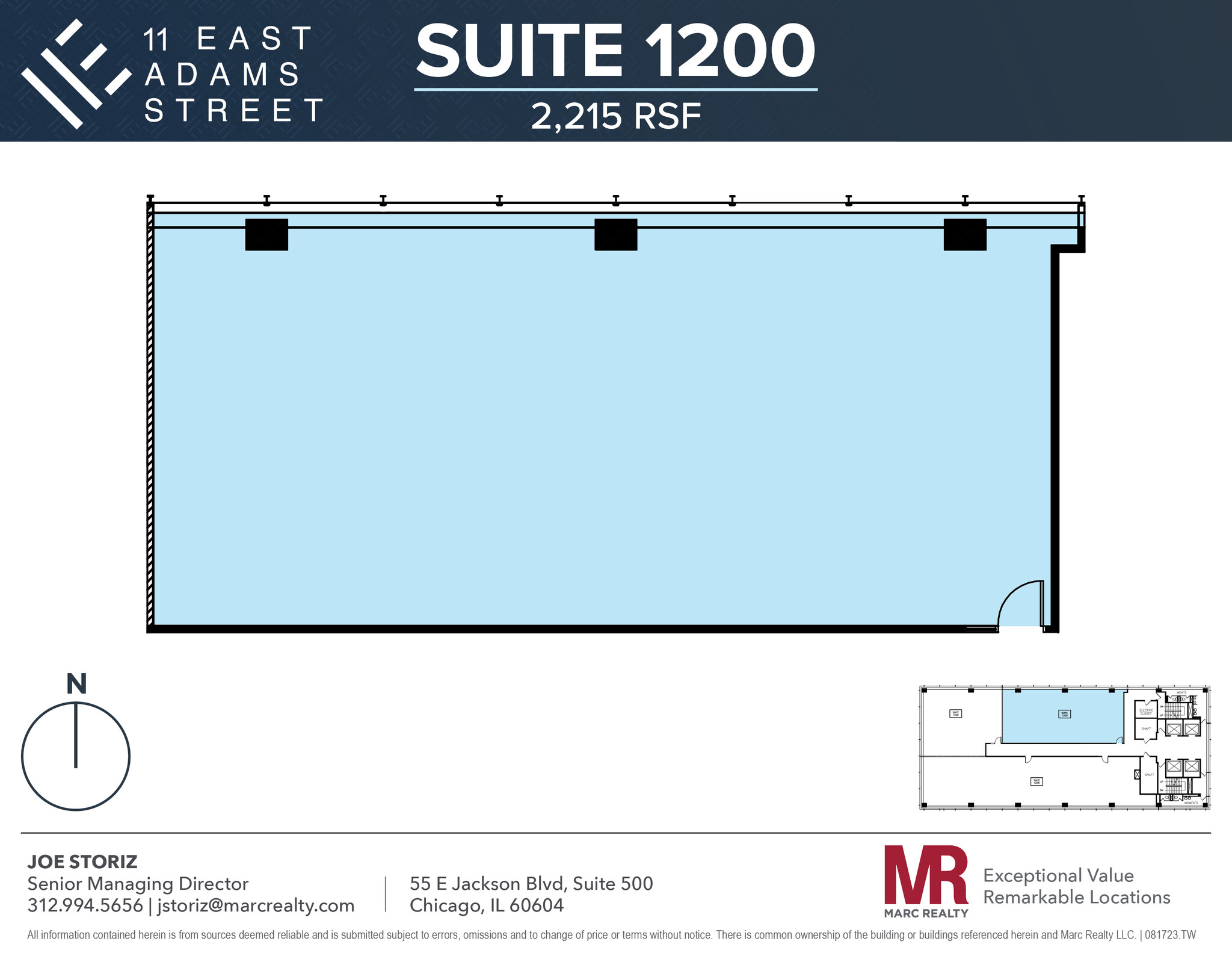 11 E Adams St, Chicago, IL for lease Floor Plan- Image 1 of 3