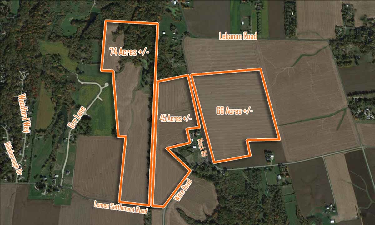 NW Lemen Settlement & Witte Roads, Collinsville, IL for sale Aerial- Image 1 of 2