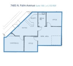 7475 N Palm Ave, Fresno, CA à louer Plan d’étage- Image 1 de 1